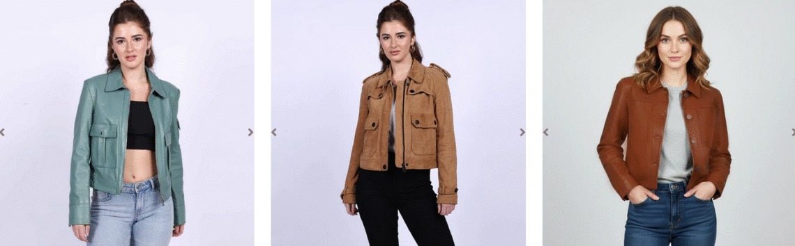 Leather jacket for women